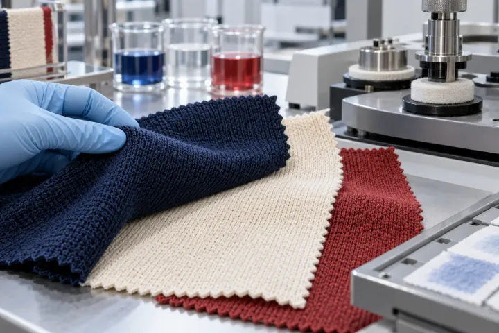 Pruebas de tela antes de producción: encogimiento, pilling y solidez del color